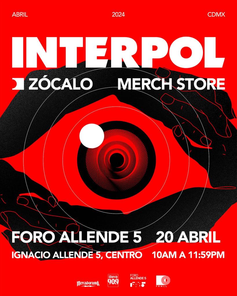 Te decimos dónde conseguir la merch del concierto de Interpol en el Zócalo de la CDMX