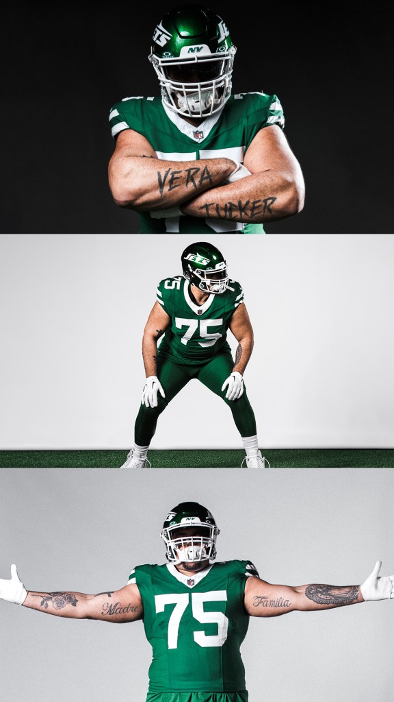 Los uniformes y sus combinaciones con los Jets