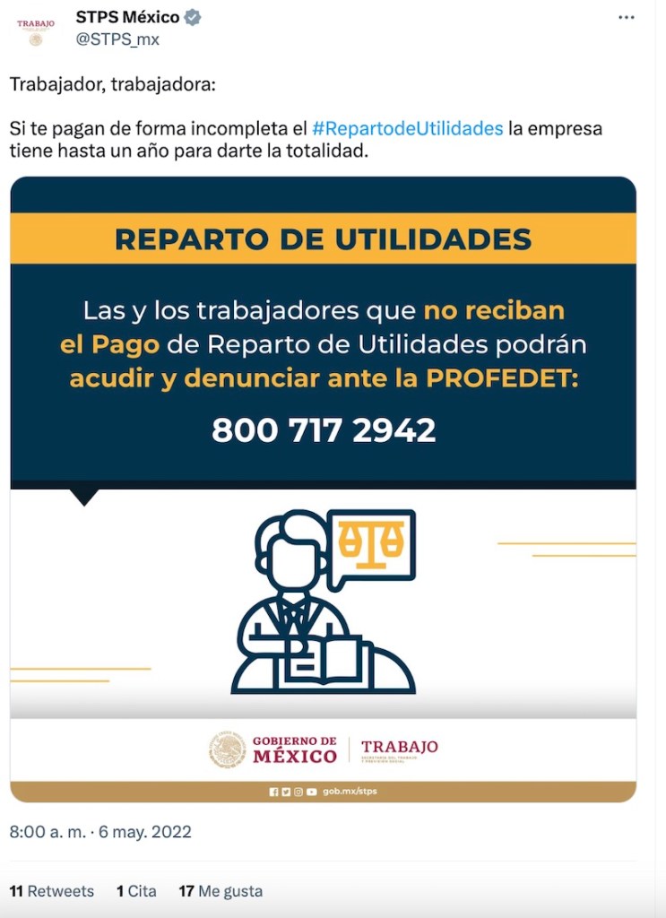 reparto-utilidades-mexico-2023-trabajadores