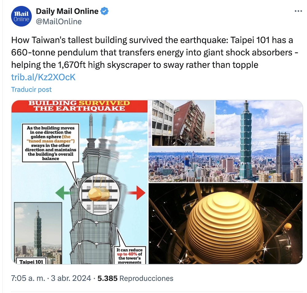 Taipei 101: ¿Cómo sobrevivió el edificio más alto del mundo al terremoto en Taiwán?