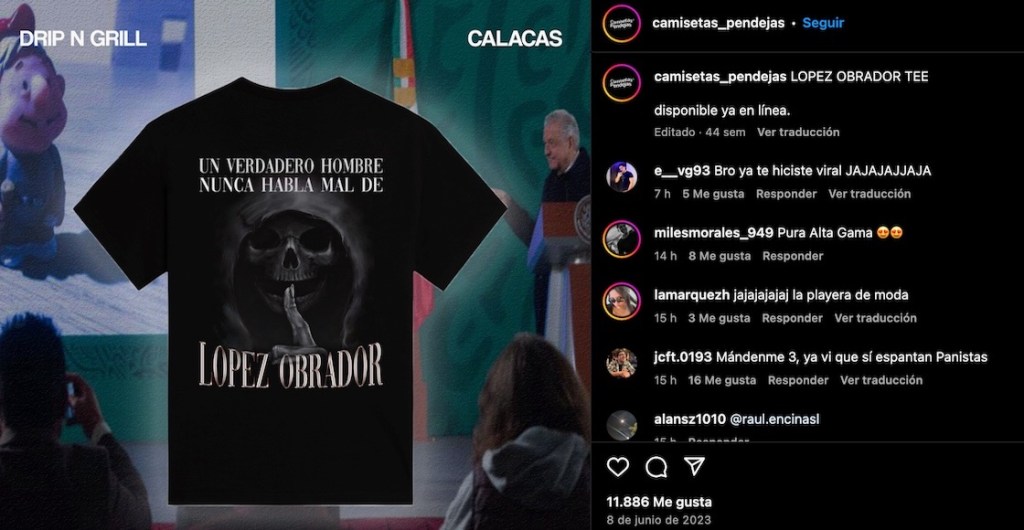 amlo santa muerte camisetas pendejas