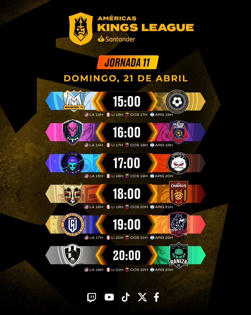 Partidos Kings League Américas