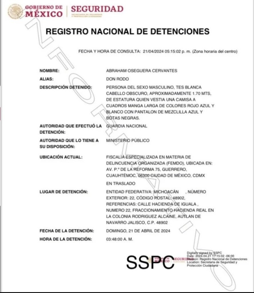 Detienen en Jalisco a Abraham Oseguera, hermano del ‘Mencho’, líder del CJNG