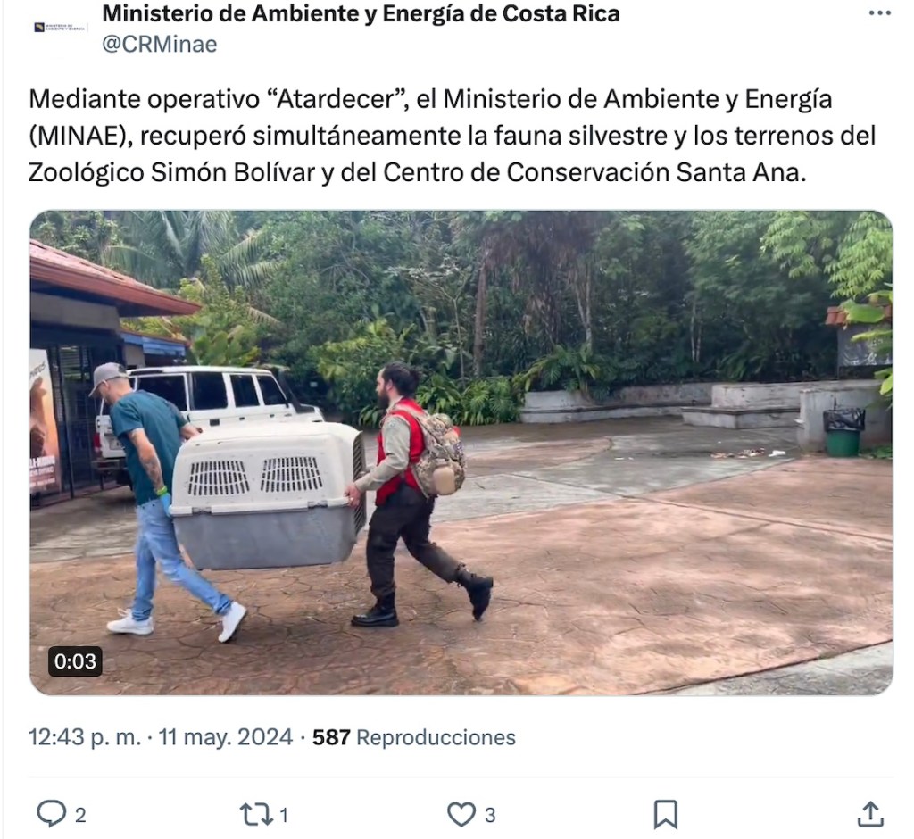 ¿Por qué Costa Rica ya no quiere animales en los zoológicos?