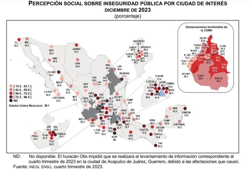 La percepción de inseguridad en la CDMX