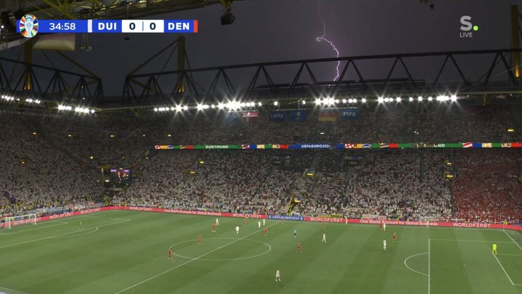 Así la tormenta eléctrica durante la Eurocopa 2024